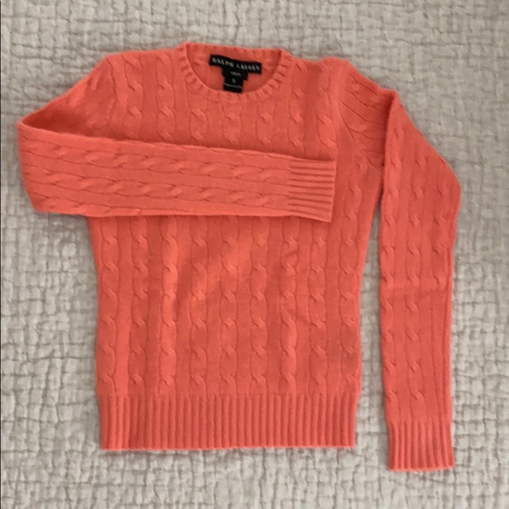 Ralph Lauren 100% Cashmere cable knit sweater